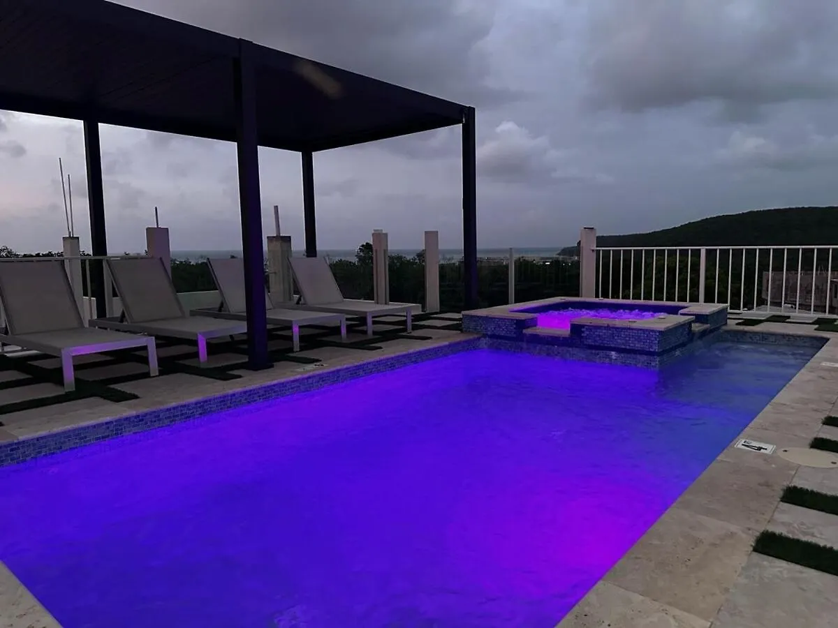 펜션 Sky Haven Retreat- 2Br Rooftop Pool, Stunning Views & Free Airport Pickup 팰머스